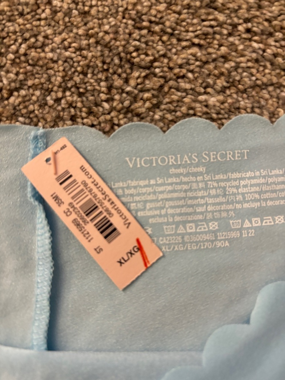 Victoria's Secret Sky Blue Scalloped Hipster - Picture 2 of 3